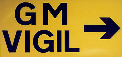 Munlochy GM Vigil Road Sign, 2001-2002