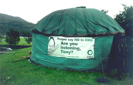 The Yurt in Ullapool for the debate, midsummer 2003